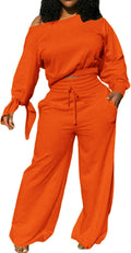 sexycherry Casual 2 Piece Outfits for Women - Comfortable Wide Leg
