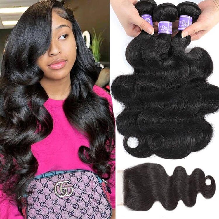 Brazilian Body Wave Hair Bundles with HD Closure for All Occasions