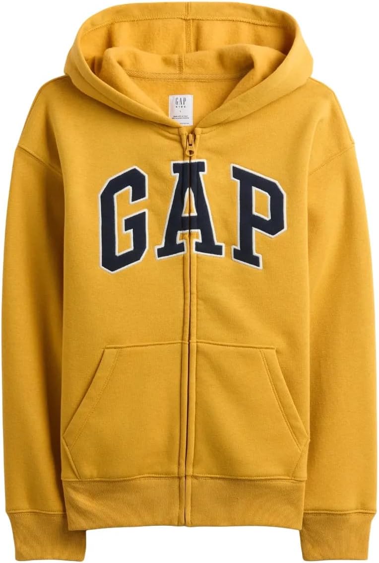 GAP Boys Logo Hoodie Full Zip Sweatshirt for Comfort and Style