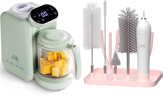 2-in-1 Baby Food Maker & Bottle Brush Set
