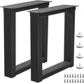 16 Inch Metal Bench Coffee Table Legs - Heavy Duty Adjustable Black