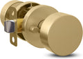Mega Handles Buena Privacy Door Knob - Satin Brass Privacy Knob