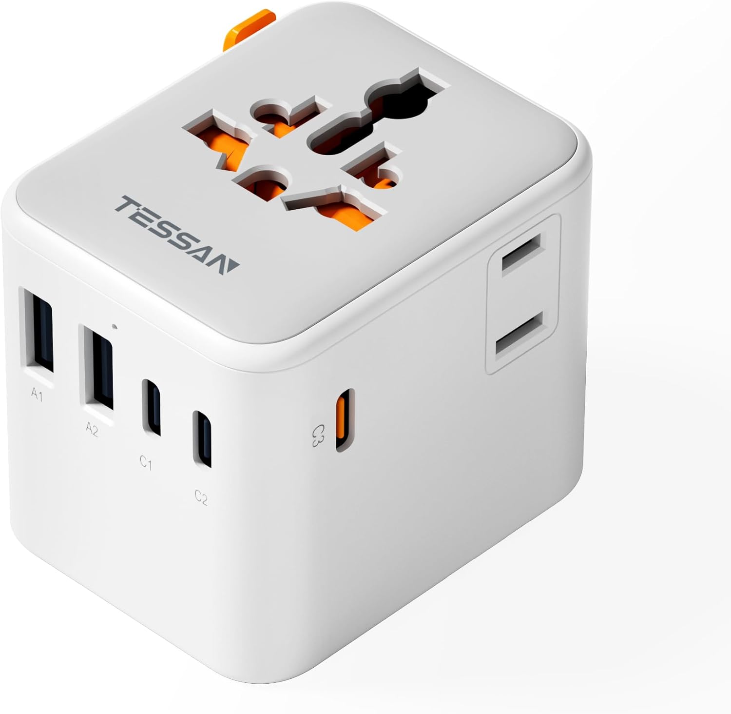 TESSAN Universal Travel Adapter 65W GaN for Worldwide Use