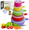 Evelots 10-Piece Microwave Safe Bowl Set - Vented Lids - BPA Free