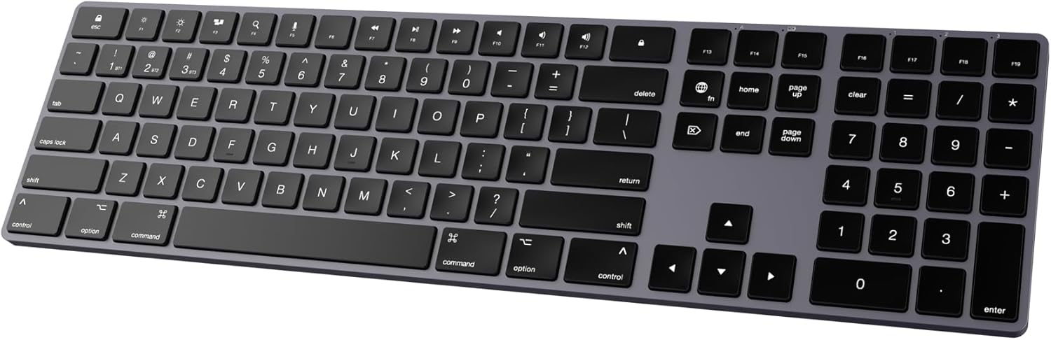 Bluetooth Slim Keyboard for Mac - Rechargeable Aluminum Design