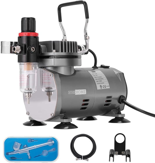 VIVOHOME Airbrush Kit: Quiet & Powerful Duo
