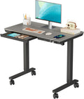 35in x 20in Small Standing Desk with Drawer - Grey Electric Sit Stand