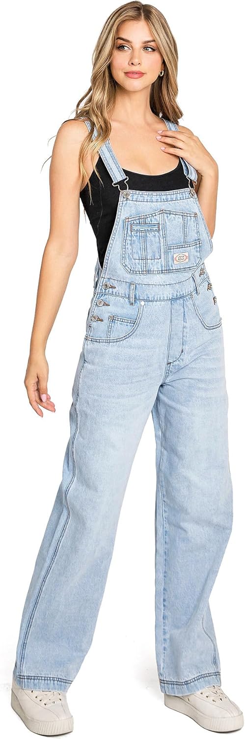 90s Retro Dungaree Utility Soft Denim Jumpsuit for Comfort