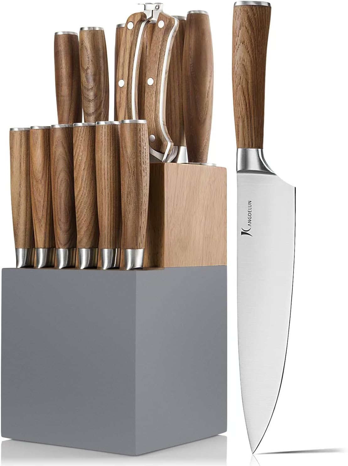 Natura Series 15 PCS Knife Block Set for Elegant Kitchen Use