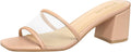PIZZ ANNU Women's Square Open Toe Low Block Heels (Style MGM2)