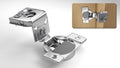 Berta 1 in Overlay Soft Closing Cabinet Hinges 100-Pack - Adjustable