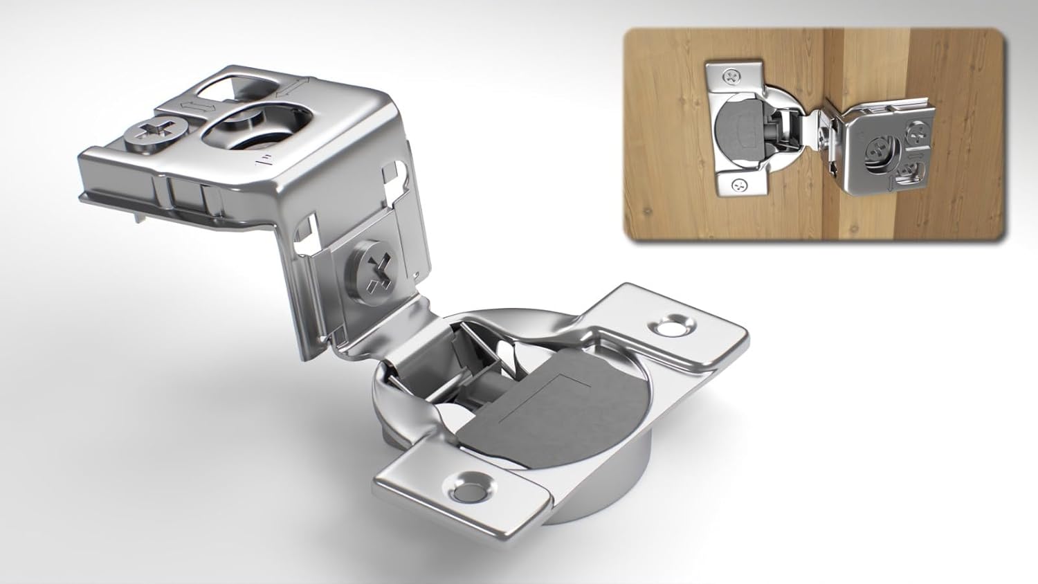 Berta 100-Pack Soft Closing Face Frame Cabinet Hinges 1 in