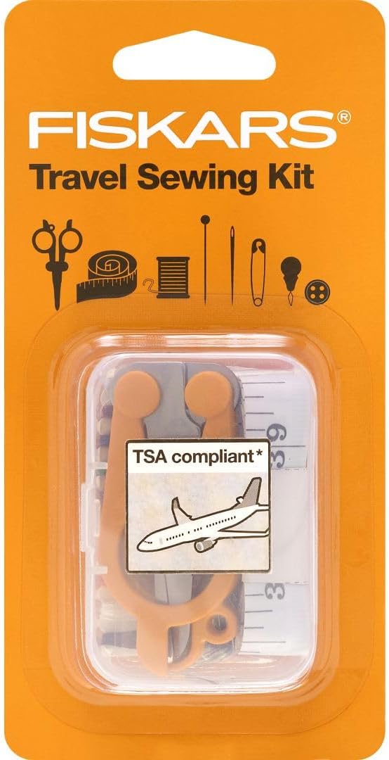 Fiskars 27-Piece Travel Sewing Kit - Craft on the Go! 