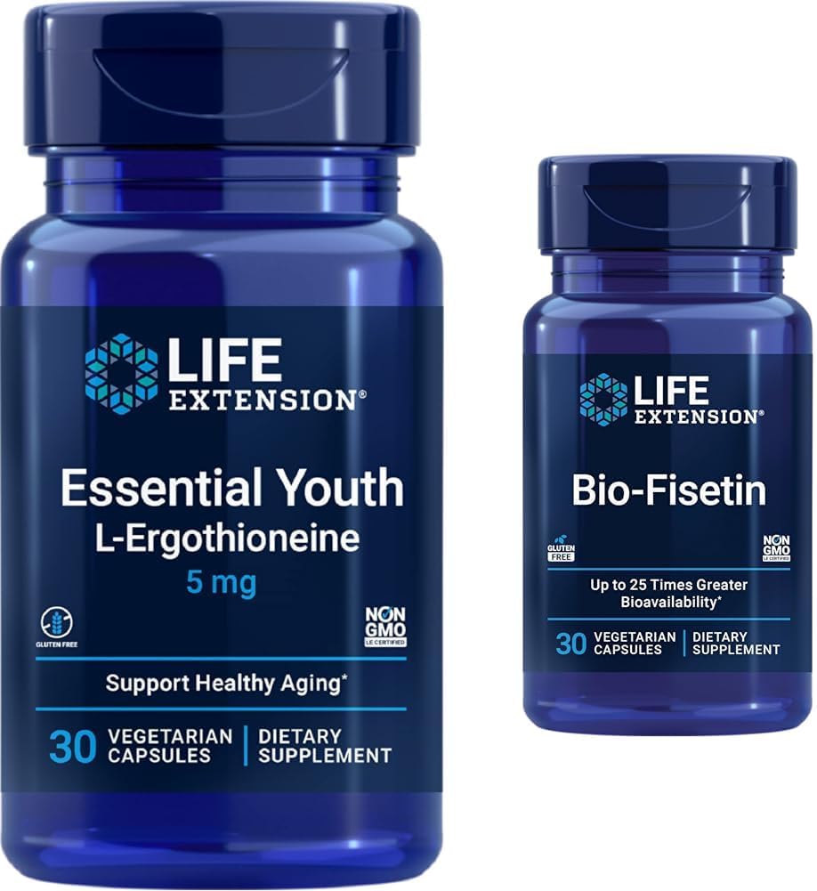 Life Extension Essential Youth L-Ergothioneine and Bio-Fisetin