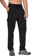 Men's Hiking Pants Water Resistant Quick Dry - Elastic Waist UPF 50