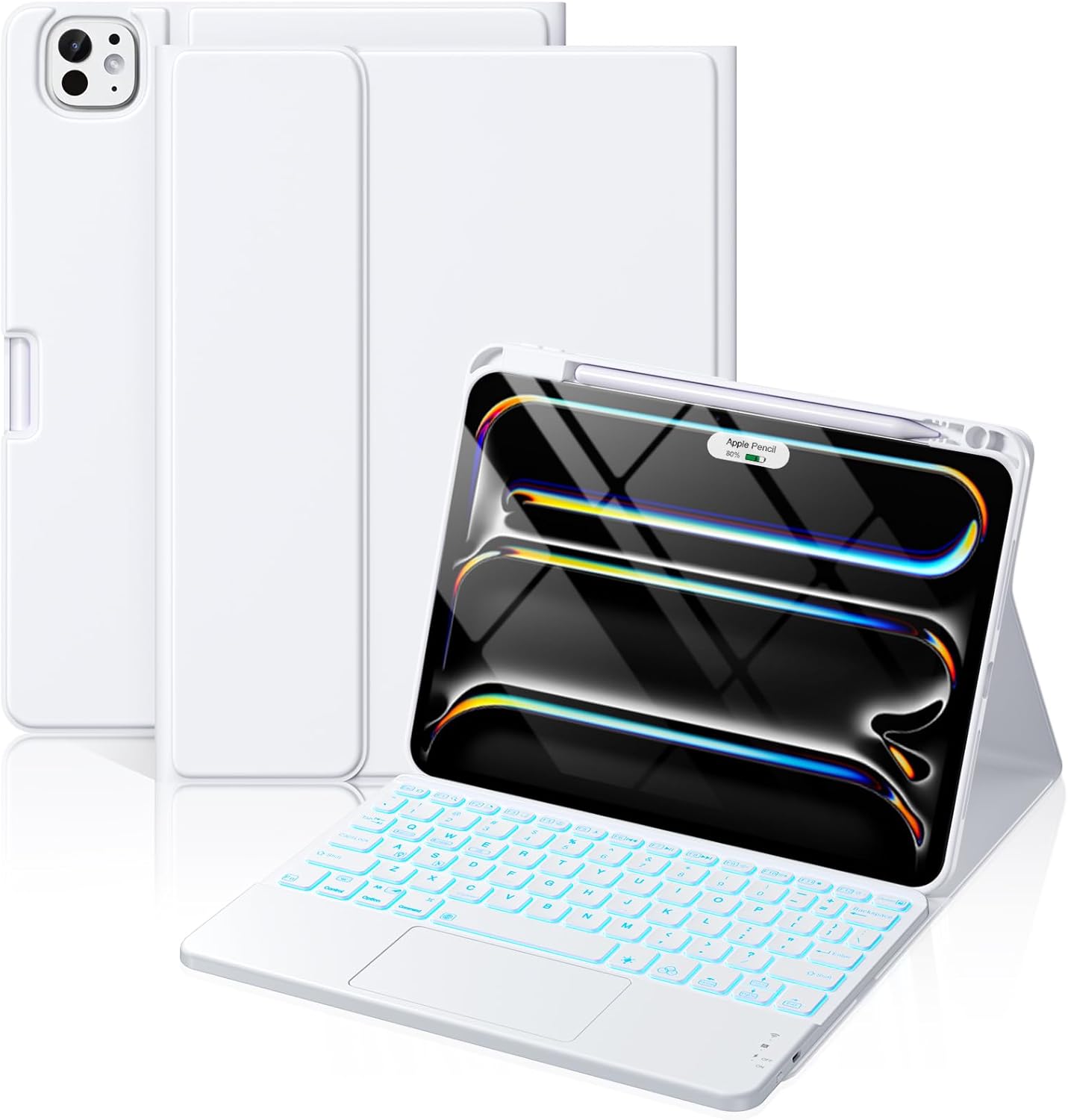 Magnetic Wireless Detachable Keyboard Case for iPad Pro 11 in White