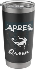 Retro Graphic Apres Ski Queen Stainless Steel Insulated Tumbler