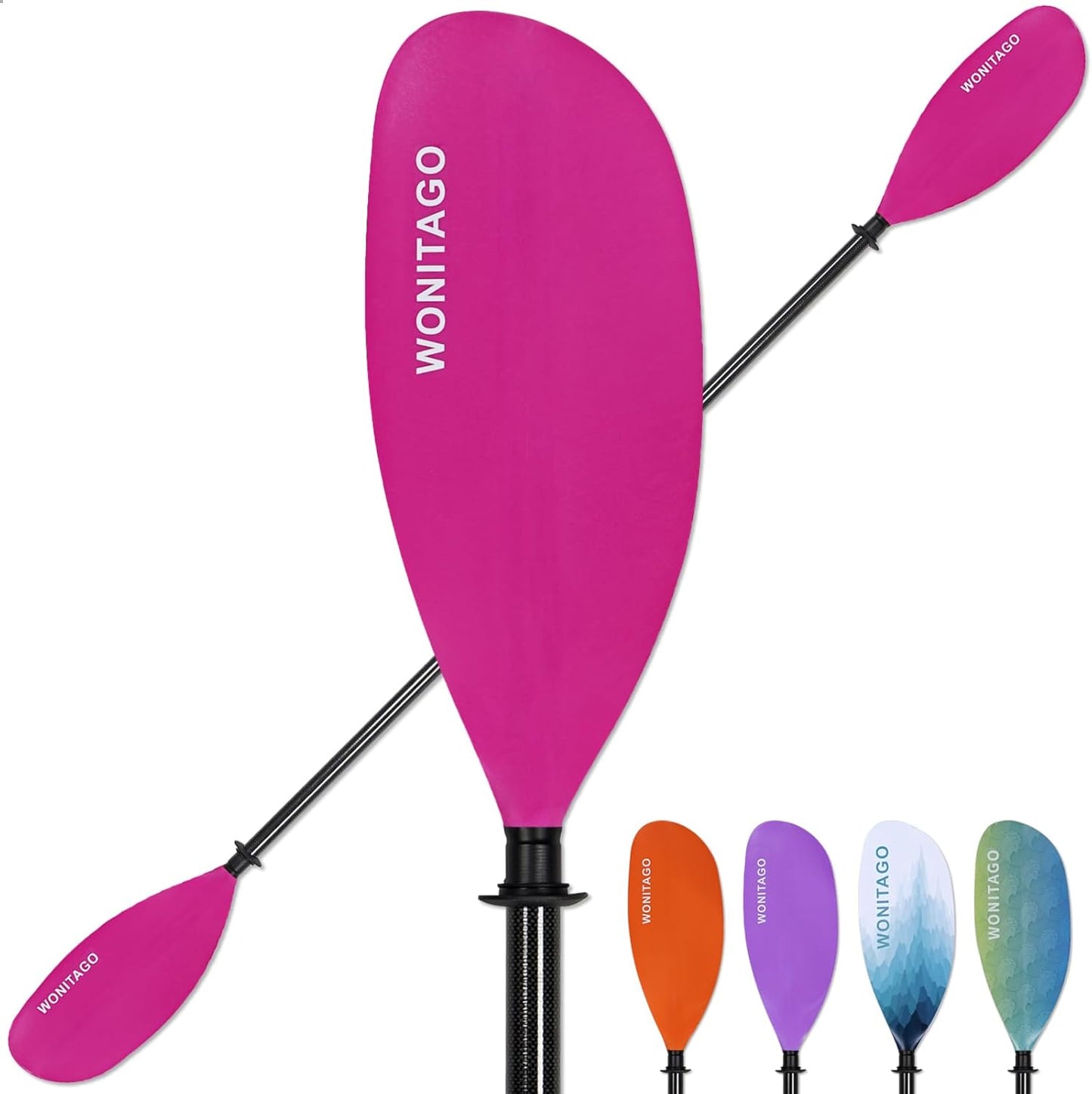 WONITAGO Carbon Fiber Kayak Paddle with Adjustable Length
