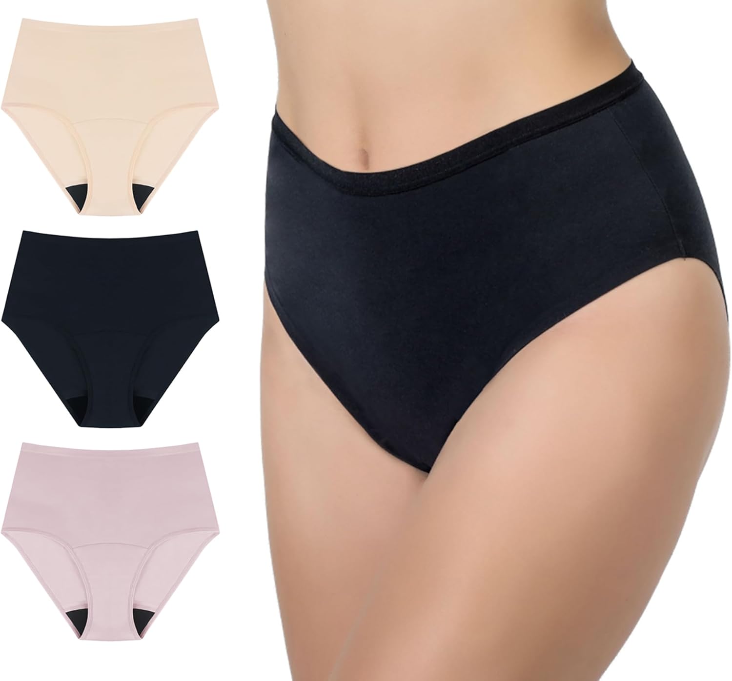 AIRCUTE Washable Incontinence Underwear for Women, 3 Pack