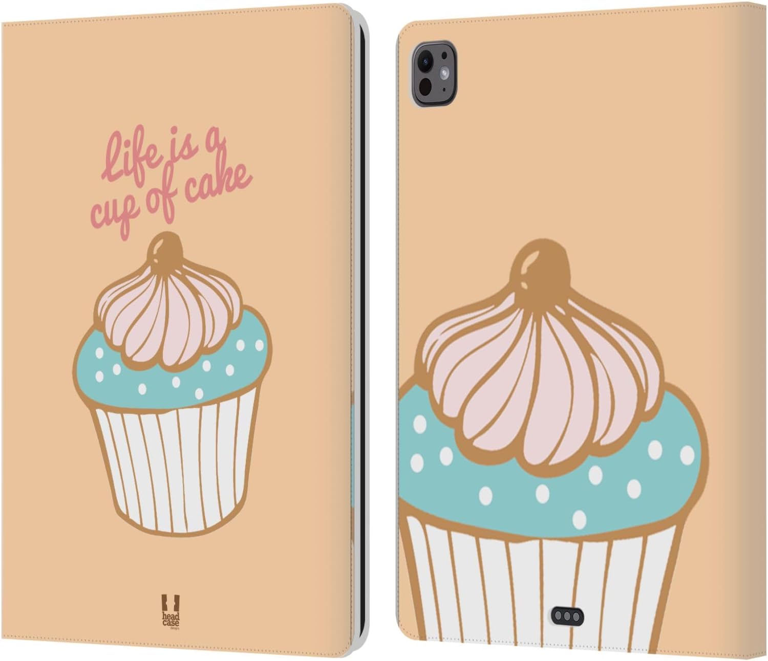 Life is A Cup of Cupcake Leather Wallet Case for iPad Pro 13 M4