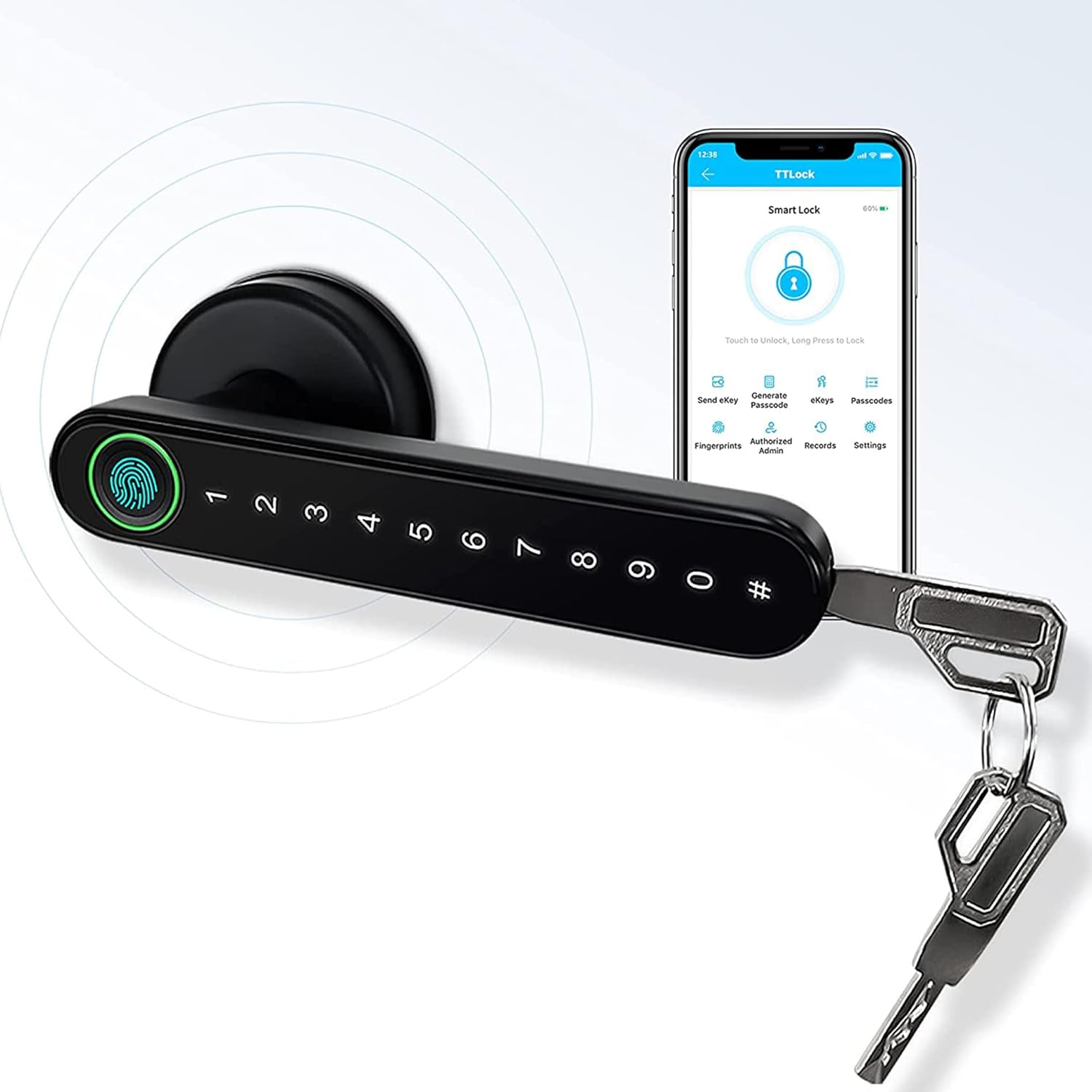 CATCHFACE Fingerprint Smart Lock: Keyless Entry & WiFi Enabled