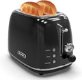 Toaster 2 Slice Retro Stainless Steel Toaster with 6 Settings