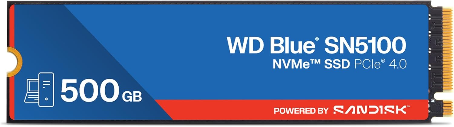 WD Blue SN5100 500GB NVMe SSD with Blazing Fast Read Speeds