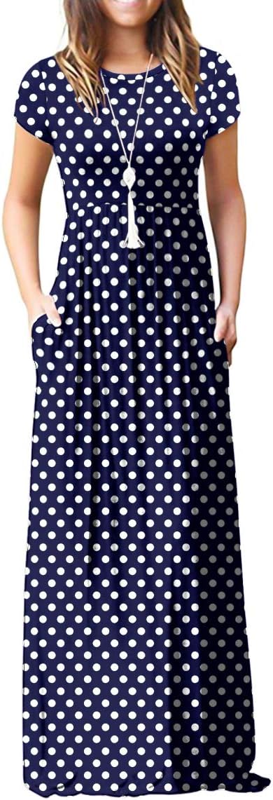 VIISHOW Women's Casual Maxi Dresses with Pockets for Comfort