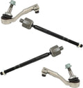 TRQ Front Inner Outer Tie Rod Rack End Set Kit 4pc - Direct Fit