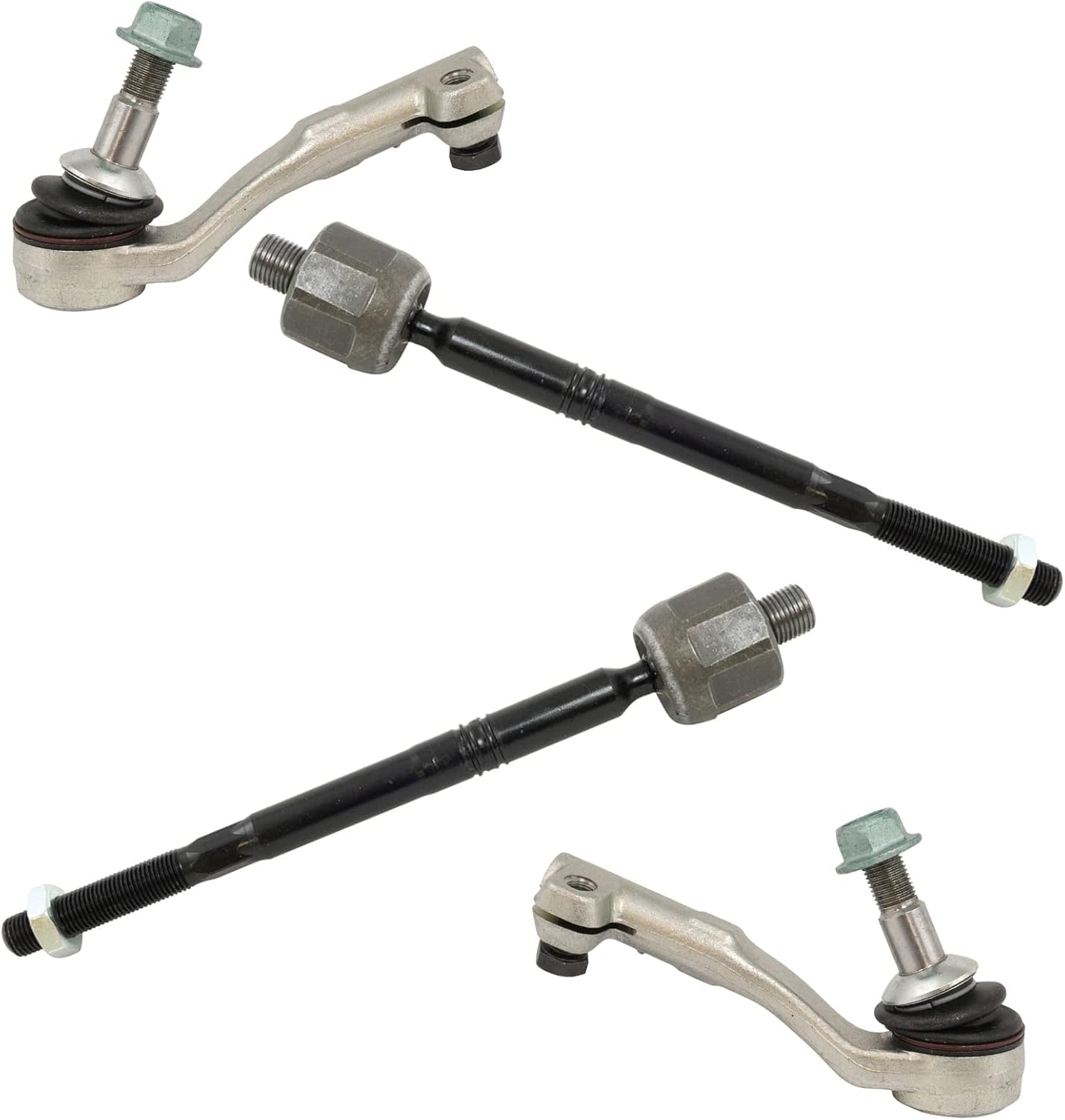 TRQ Front Inner Outer Tie Rod Rack End Set Kit for BMW RWD