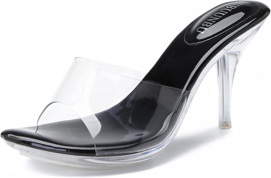 Silver Clear Heels for Women - Sexy Stiletto Sandals