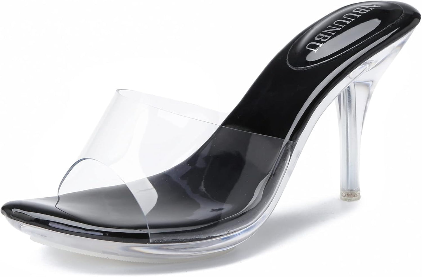 NBUUNBU Silver Clear Heels for Women Dress Shoes - Sexy Stilettos