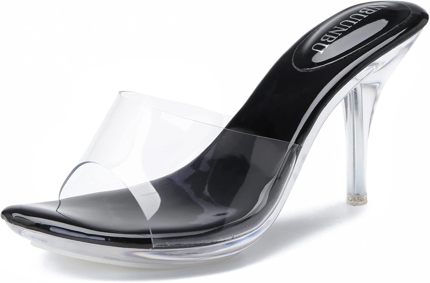 NBUUNBU Silver Clear Heels for Women Dress Shoes with Style