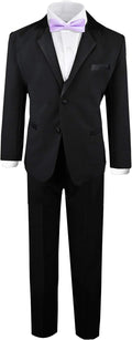 Black n Bianco Boy's Modern Tuxedo Dresswear Set - Classic Black