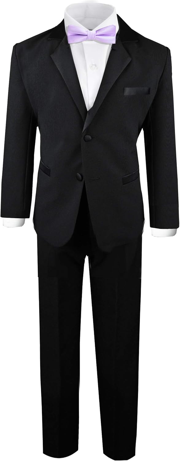 Black n Bianco Boy's Modern Tuxedo Dresswear Set for Kids