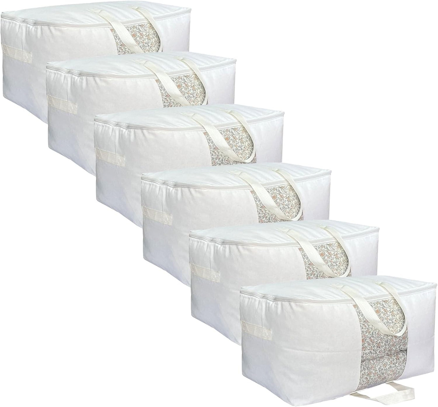 Soft Canvas Clothes Storage Bags with Clear Window and Handles