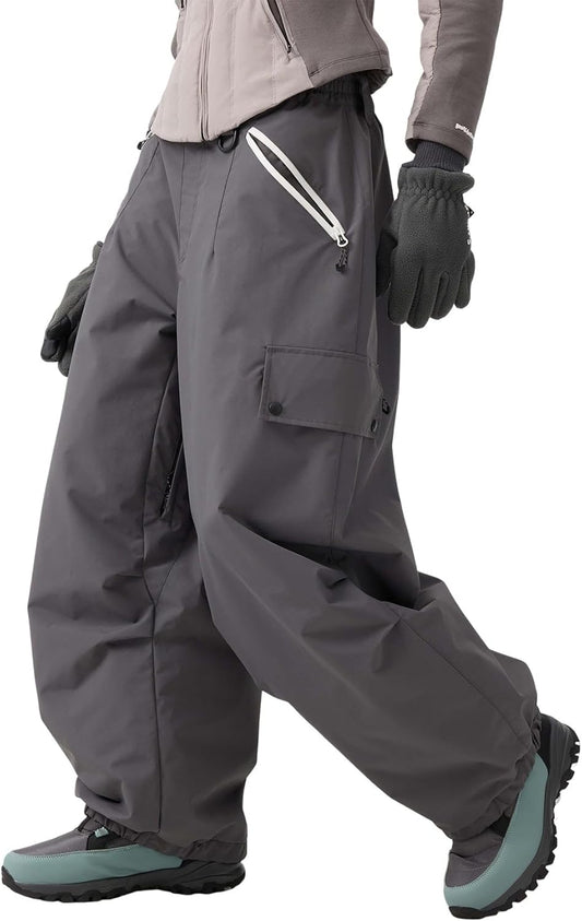 Baggy Ski Pants for Women and Men - Insulated Snowboarding Gear