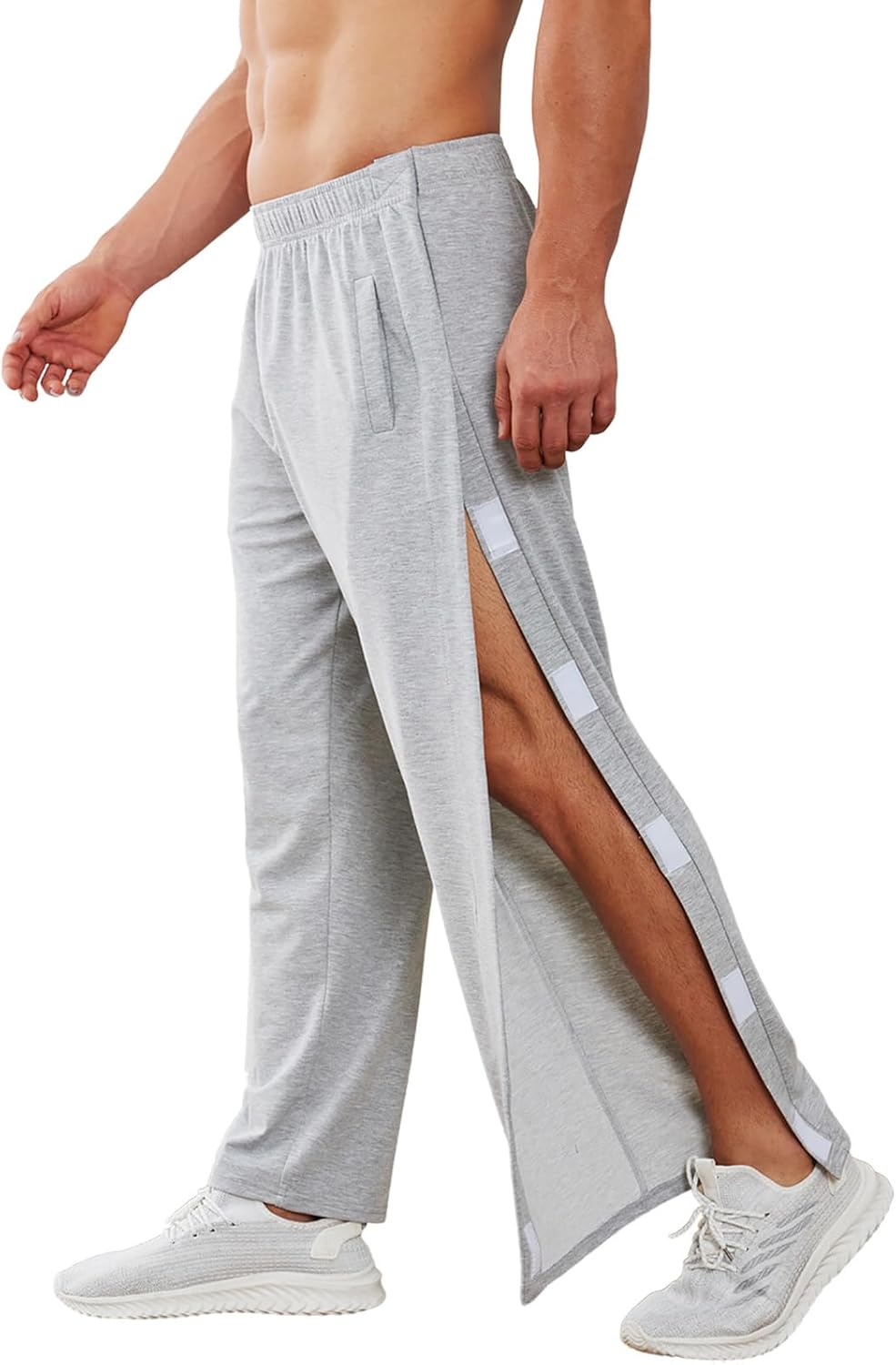 Deyeek Men's Tear Away Pants for Post Surgery Comfort and Ease