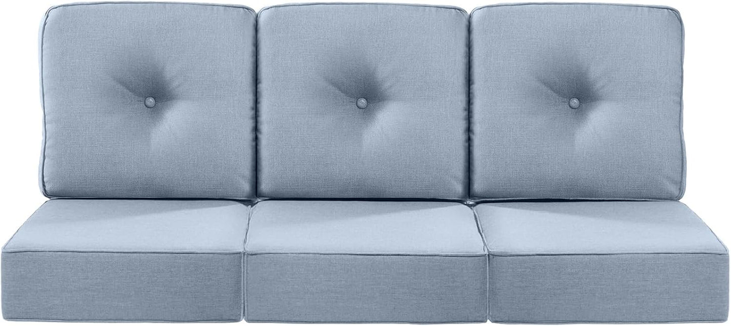 Luxury 22x24 6-Inch Patio Chair Cushions Set of 3 for Comfort