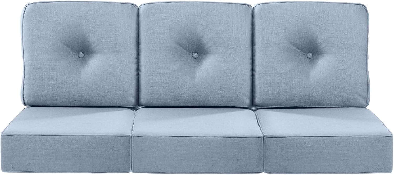 Luxury 22x24 6-Inch Patio Chair Cushions Set of 3 for Comfort