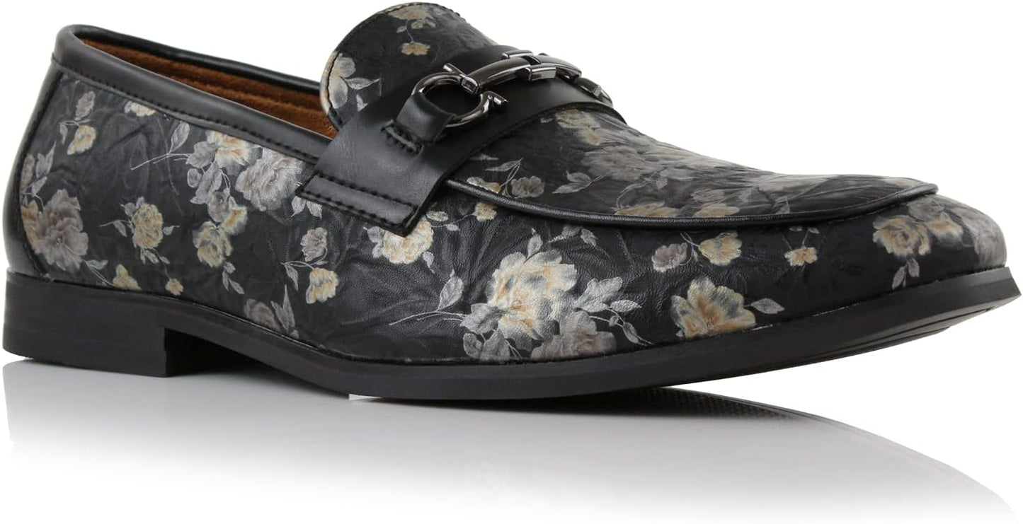 Classic Moc-Toe Penny Loafers with Decorative Buckle for Men