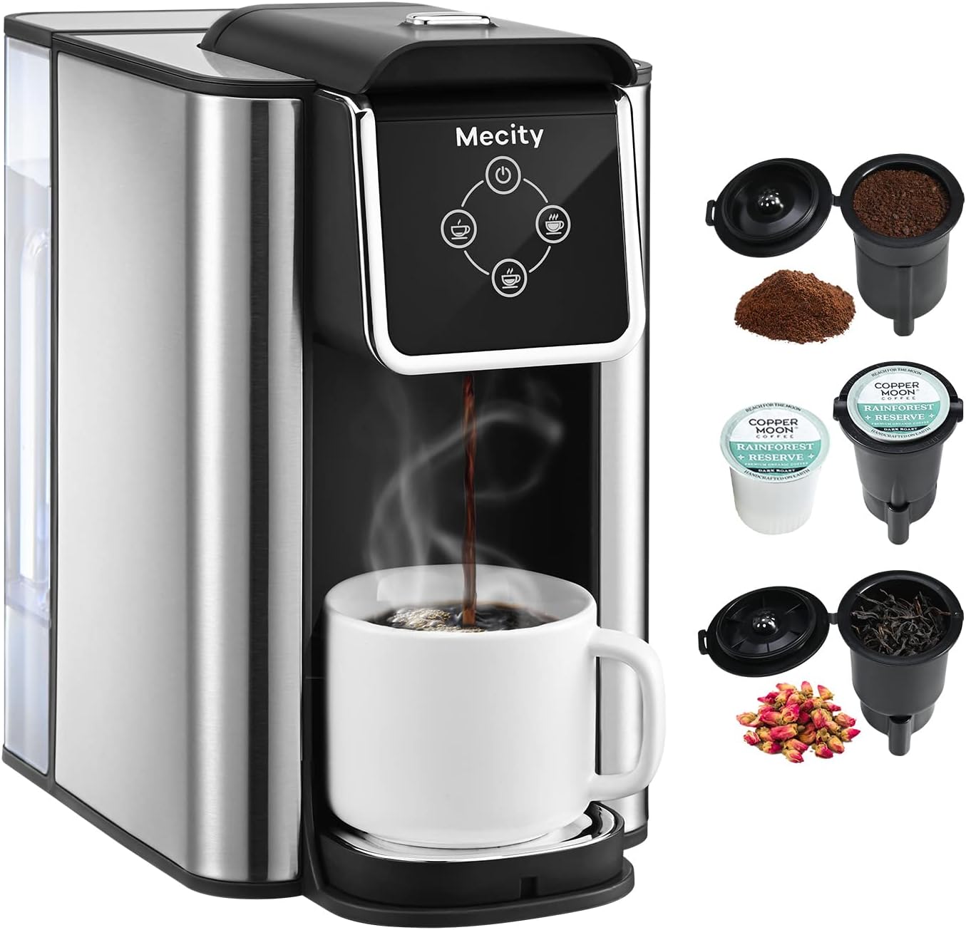 Mecity 3-in-1 Coffee Maker with Versatile Brewing Options