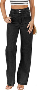 Women's High Waisted Straight Leg Jeans - Zimbaplatinum Stretch