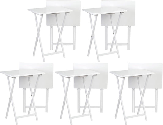 Portable Folding TV Snack Tray Table Set for Convenient Dining
