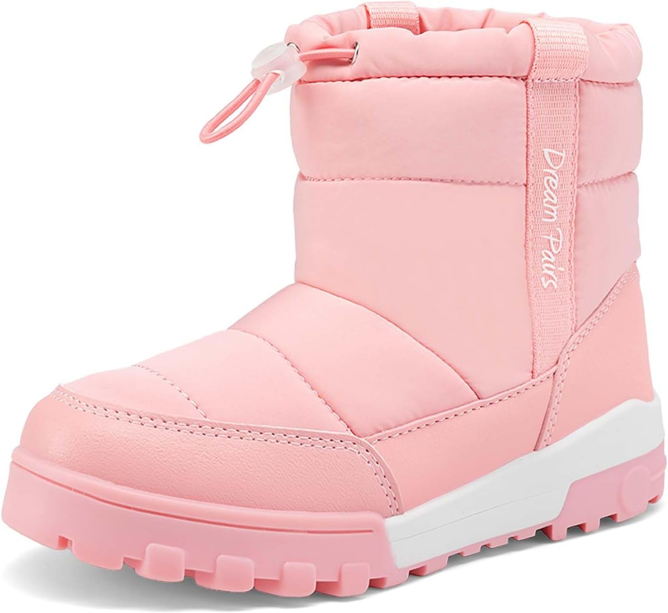 DREAM PAIRS Kids Winter Snow Boots with Faux Fur Lining