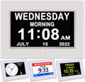 AINFTIME DST Clock with Day and Date for Elderly - Extra Large 7in