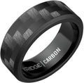 The Ridge Tungsten Rings For Men - Durable Beveled (Style 5SHZ)