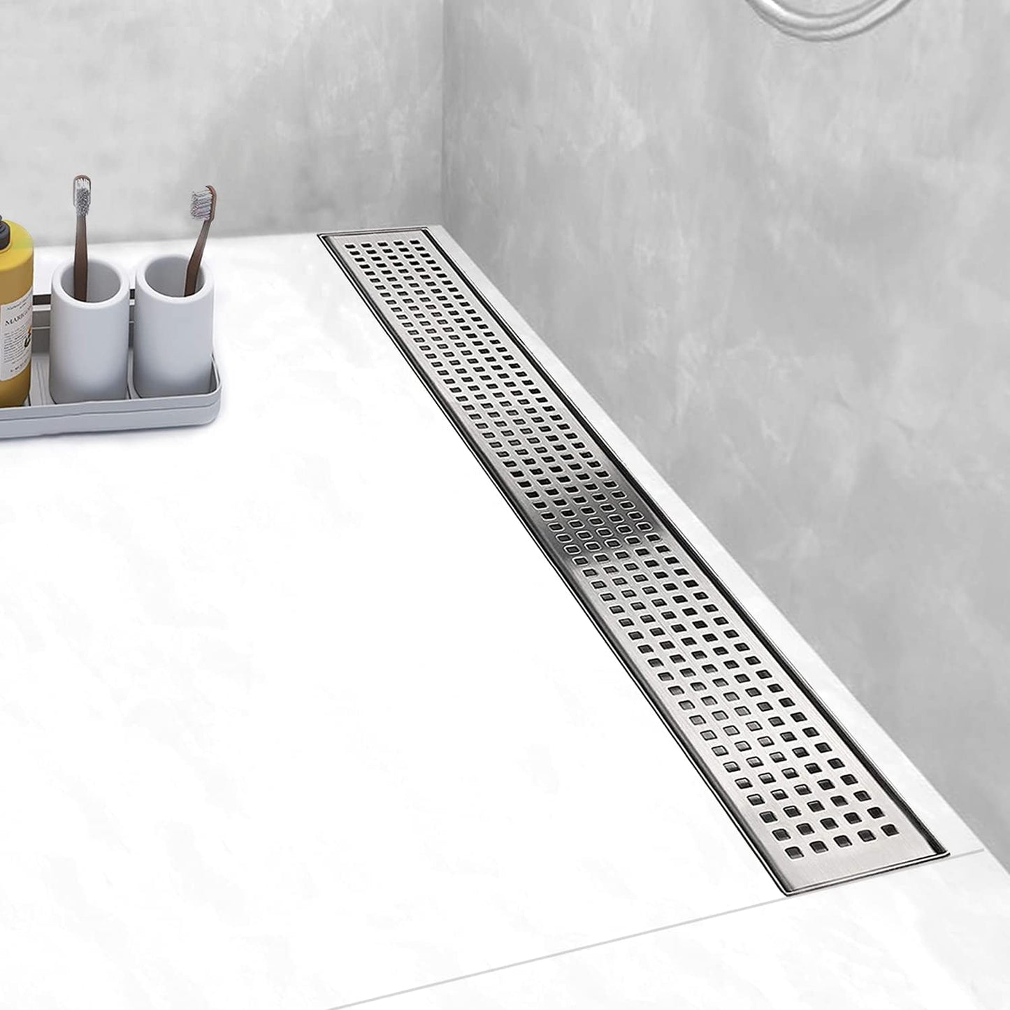 Linear Shower Drain 48 inch AISI 304 Stainless Steel Design