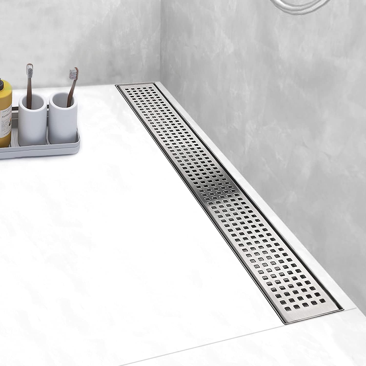 Linear Shower Drain 48 inch AISI 304 Stainless Steel Design