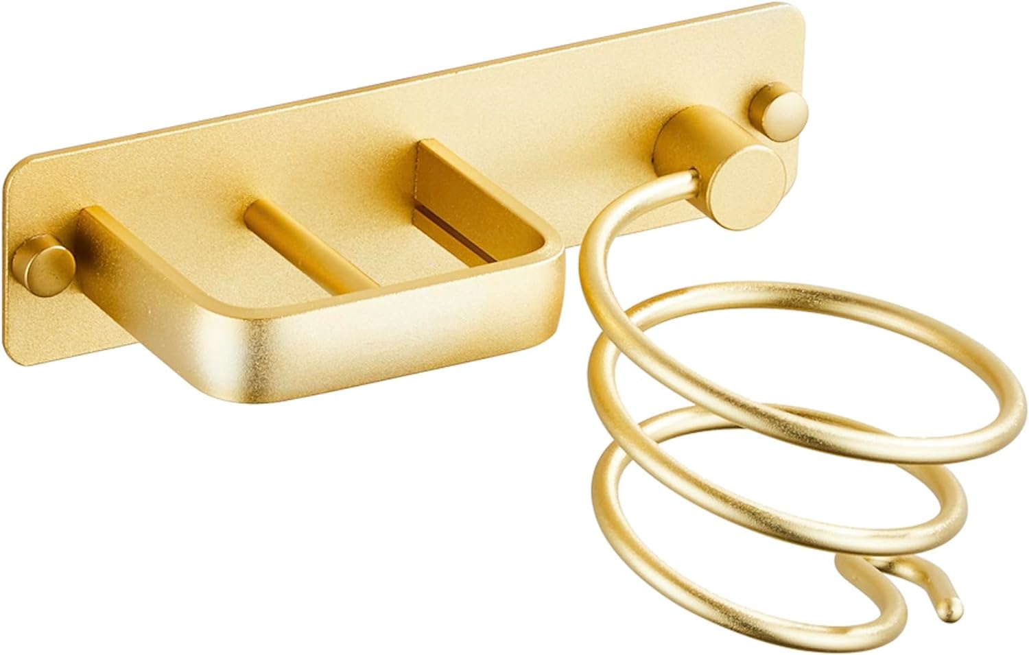 YUET Wall-Mounted Hair Dryer Organizer - Professional Gold